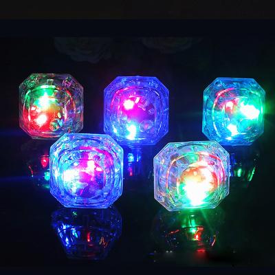 China PS+ Multi Colors Kids ABS Magic Ring Flashing LED Finger Light for Kids Night Light Toy Nice Design Diamond Shape LED Finger Light for sale