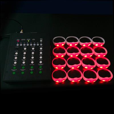 China 433/2.4G Frequency 433/2.4G Concert 15 Color Changes Remote Control LED Band Bracelet Controle DMX For Kpop Computer Control LED Festival Souvenirs for sale