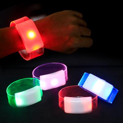 China Music Festival Sound Activated Remote Control ON/OFF Beach Night Party LED Wristband LED Wristband With Removable Band LED DJ Wristband Dmx Control for sale