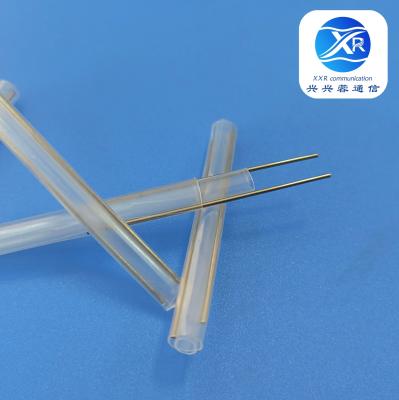 China FTTH Clear Fiber Optic Cable Protection Sleeve Double Steel Rod for sale