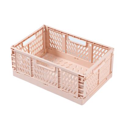 China Wholesale Modern Toys Folding Crate Folding Storage Box Plastic Basket Folding Storage Plastic Basket for sale