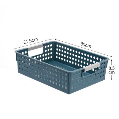 China Mouth Minimalist High Quality Simple Medium Shallow Cavity Color Candy Storage Basket Plastic Box for sale