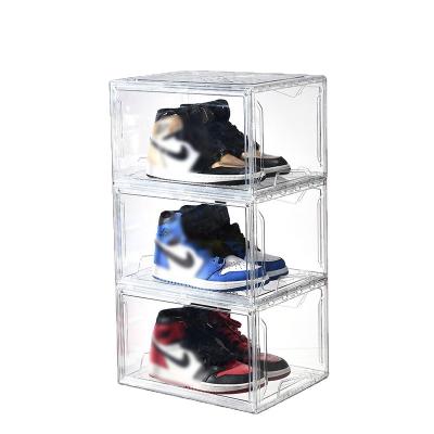 China YA-2016 Sustainable Clear Plastic Sports Shoe Storage Barrel For Home And Household for sale