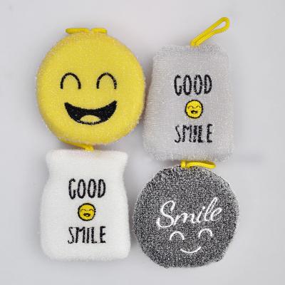 China M297 Cartoon Dish Kitchen Sponge Cute Wire Block Sustainable Washing Cleaning Brush for sale