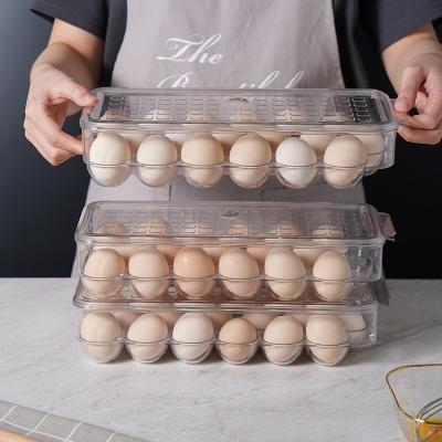 China 2367 Egg 34*14.5*7.8 Strong Transparent Clear Container Storage Barrel Organizers Microwavable for sale