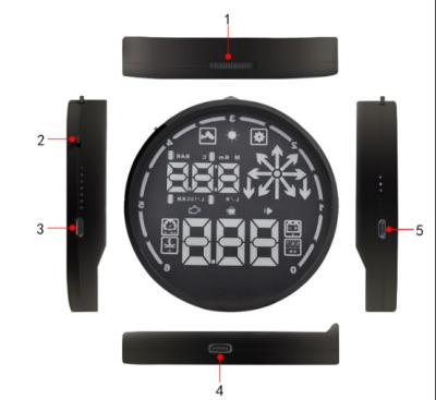 China Universal Car HUD Head Up Display OBDII KMH / MPH Overspeed  Alarm for sale