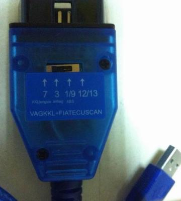 China As auto ferramentas da VARREDURA da ferramenta diagnóstica KKL USB 409+ FIAT ECU do VAG com interruptor e FT232RL lascam-se à venda