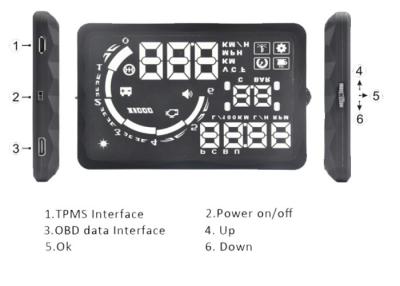 China Universal Car Trip Computer V-checker H301 HUD Speed Display Car Hud Display for sale