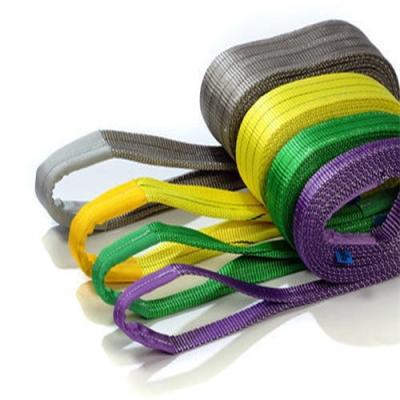 China Polyester 2 Ply Polyester Eye Strap Flat Lifting Sling for sale