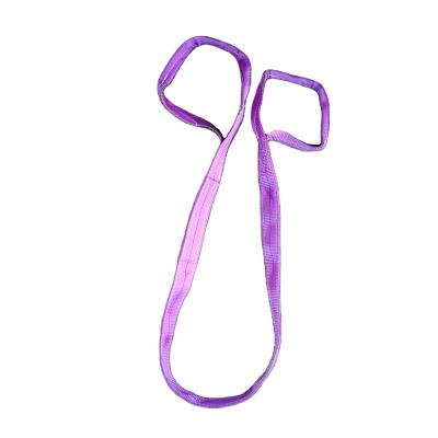 China 7:1 Polyester Webbing Sling SF Semi-Complete Plate EN1492-1 2 Layers With Eyes Violet for sale