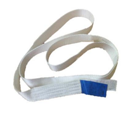 China Polyester Round Lifting Webbing Sling One Way Flat Sling 100% Polyester for sale