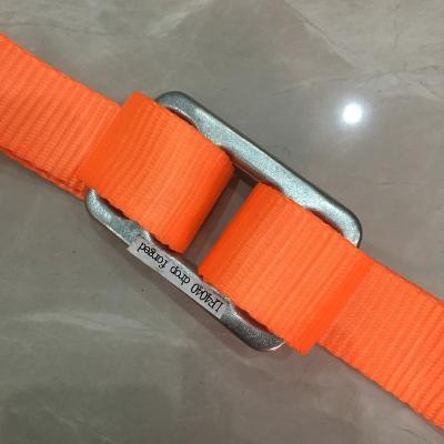 China Strong Polyester Lashing Straps With Belt Buckle Hardware 30mm 40mm 50mm for sale