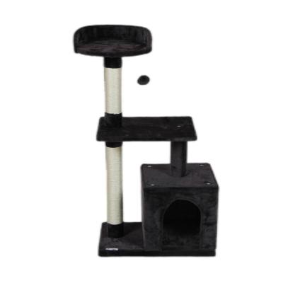 China Professional OEM Dark Brown Cat Tree and Cat Scratcher Toys Furnitures Wholesale Honey Viable Paws Manufacturer for sale