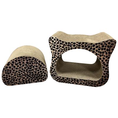 China Fashion Design Multifunctional Sustainable Sustainable Cat Scratcher For Indoor Cats Modern Cardboard Stored for sale