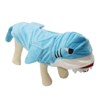 China Stocked New Novelty Shark Pet Dress Up Costume For Dogs Bule And Black 2 Colors For Small Medium Dogs for sale