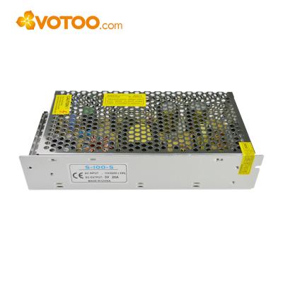 China 100W LED Cabinet 5V 20A Green Circuit Short Circuit Protection Changing Power Supply for sale