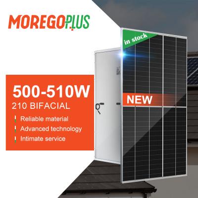 China Home System Moregoplus 210mm Solar Cell Solar Panels 500 Watt Monocrystalline Solar Power Panel for sale