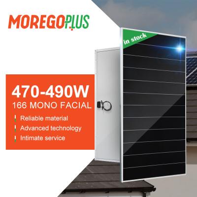 China Moregoplus mono module PV panel price 490W solar power factory direct 485W 480W 475W 470W sheeting photovoltaic panels MG05-PMB5-470-490M for sale