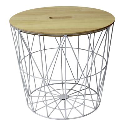 China Simple Design Modern Wrought Iron Wire Side Table for sale