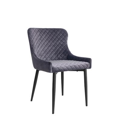 China Wholesale Support Customization Fabric Foam Metal Legs Dining Chair Hot Sale Dining Chair Comfortable Modern Chair for sale