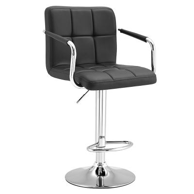 China Modern Design Discount Modern Design Bar Furniture Black Metal Leg PU Leather Bar Chair for sale