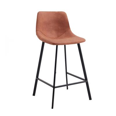 China Modern Home Modern Leather Metal Bar Stool Chairs Vintage Furniture High Bar Stool Chair for sale