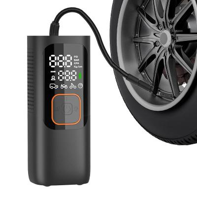 China YIJING Emergency Light Portable Air Compressor for Car Tire Inflator Rechargeable for Balloon and Bike with Emergency Lighting Digital LED Light for sale