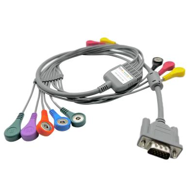 Cina ECG Lead ECG Holter Monitoring System Cable For Changchun Digital 15 Pin Length 0.9m in vendita