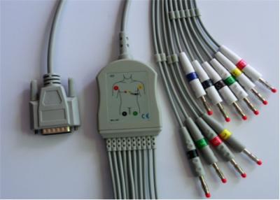 China Cable de Goldway/de Nihon Kohden Ecg, Pin del DB 15 del cable del diámetro Mindray Ecg de 5.0m m en venta