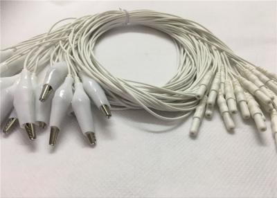 China Van de Stijleeg van DIN 2,0 de Kabel van de Kopelektroden, 1.2m Krokodilleeeg Loodkabel Te koop