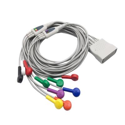 China 12-lead leadset Diagnose-ECG ST80i Kabel AHA 1.5m für HP 989803180121 989803180131 zu verkaufen