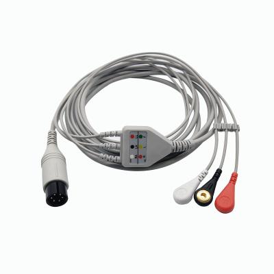 Chine Câble patient de Mindray/Goldway ECG, câble médical de 6 bornes Ecg avec la rupture/agrippeur à vendre