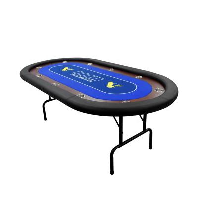 China Casino Club YH 10 Players Texas Holden Poker Table Folding Poker Table with Padded Rails and Cup Holders for sale