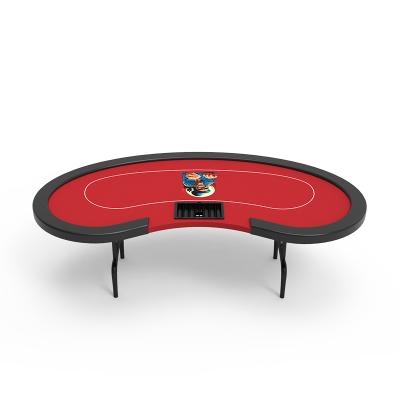 China YH Gaming Casino Tables Simple Style Custom Design Steel Texas Poker Table With Foldable Legs for sale