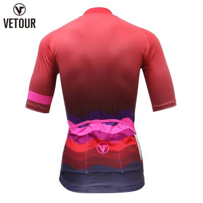 China China Breathable Custom 2021 Cycling Jersey Top Orange Packing Cycling Jersey Tops for sale