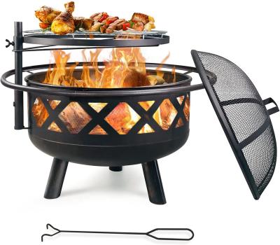 中国 鋼鉄BBQのグリル31のx 31のx 17インチの屋外の木製の非常に熱い火ピットFirepit 販売のため