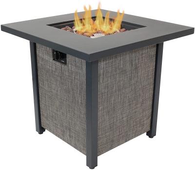 China Metal Propane Outdoor Natural Gas Firepit Modern Smokeless Square for sale