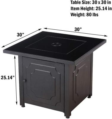 China 30'' Alloy Steel Outdoor Natural Gas Firepit 50,000 BTU Propane for sale