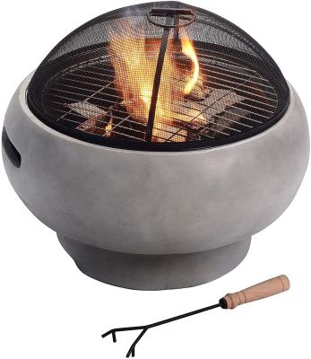 Cina Fuoco bruciante Pit Wood Burning Brazier del carbone rotondo concreto leggero in vendita