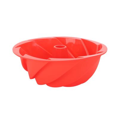 China Sustainable Hot Selling Amazon Cake Mold Food Grade Silica Gel Single Spiral Vortex Baking Pan Guguhoff DIY Baking Tool for sale