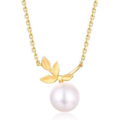 China Nickel Free Real 14K Gold High Quality Necklace Tasty Freshwater Pearl Necklace For Women for sale