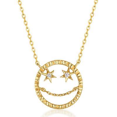 China Nickel free new design gold necklaces fancy women 14 karat real gold jewelry necklaces for sale