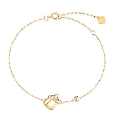 China Nickel Free Gold Jewelry Women Bracelet 14K 18K Charm Shape Bottle Chain Bracelet for sale