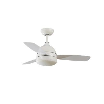 China Living Room White Modern Style Indoor 220v Ceiling Fan With Led Light Luxury Fan Lights for sale