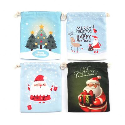 China Loverly And Cheap Christmas Bag Christmas Xmas Gift Printed Pattern Candy Apple Bag for sale