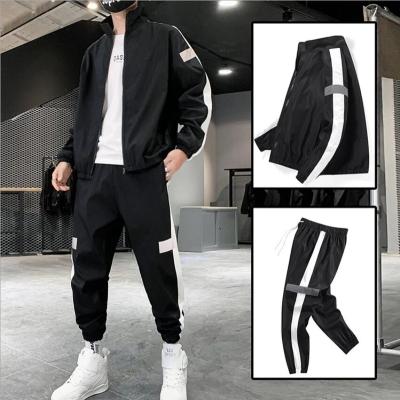 China Breathable Patchwork Hip Hop Men Sets Casual Sport Suits Men Tracksuitsweatsuit Jacket 2 Piece Sets Men Clothes + Pants Fitness Male for sale