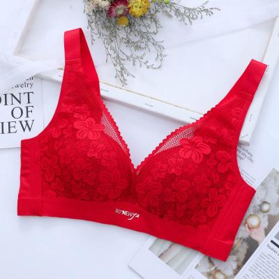 China Spring and summer women's new underwear ultra-thin breathable bras without rims gather to gather auxiliary breast for sale