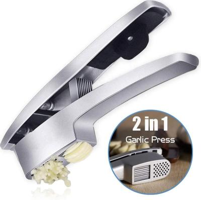 China Viable Professional Metal 2-in-1 Garlic Press and Slicer for sale