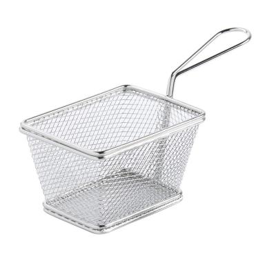 China Sustainable Premium Stainless Steel Mesh Fry Basket For Parties for sale