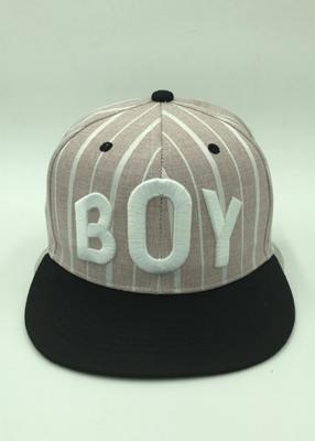 Cina Gli sport del cotone Plain i cappelli bianchi di Snapback per i bambini, cappucci piani normali a strisce in vendita